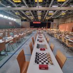 Der aufgebaute Spielsaal in der Keltenhalle